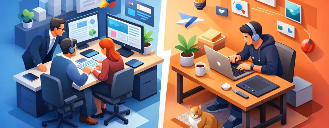 Agencia web versus freelance: ¿cuál elegir?