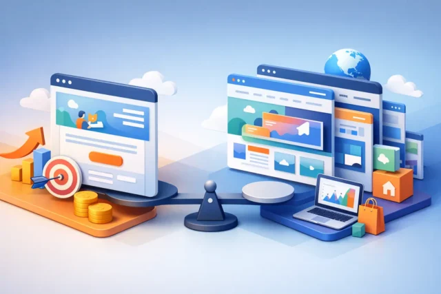 Landing page versus sitio web: cuál vende más