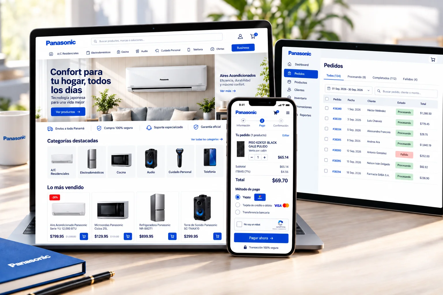 Ecosistema de tienda online, checkout y gestión de pedidos