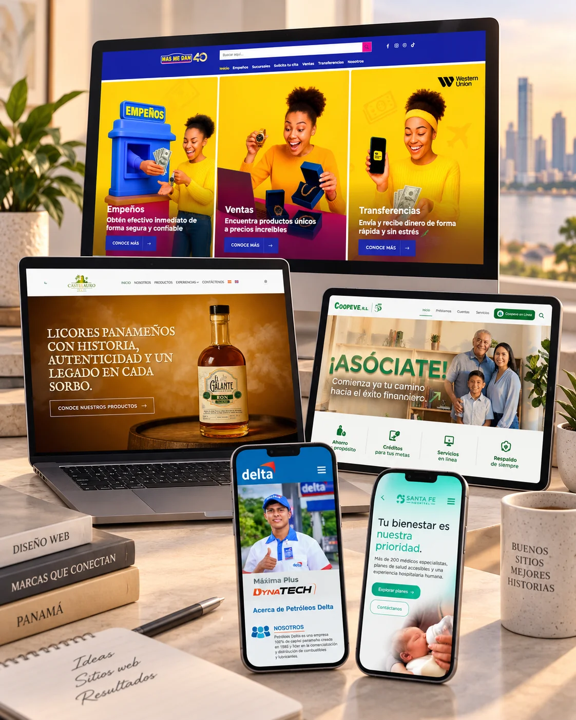 Proyectos de diseño web corporativo desarrollados por Web Studio Panamá