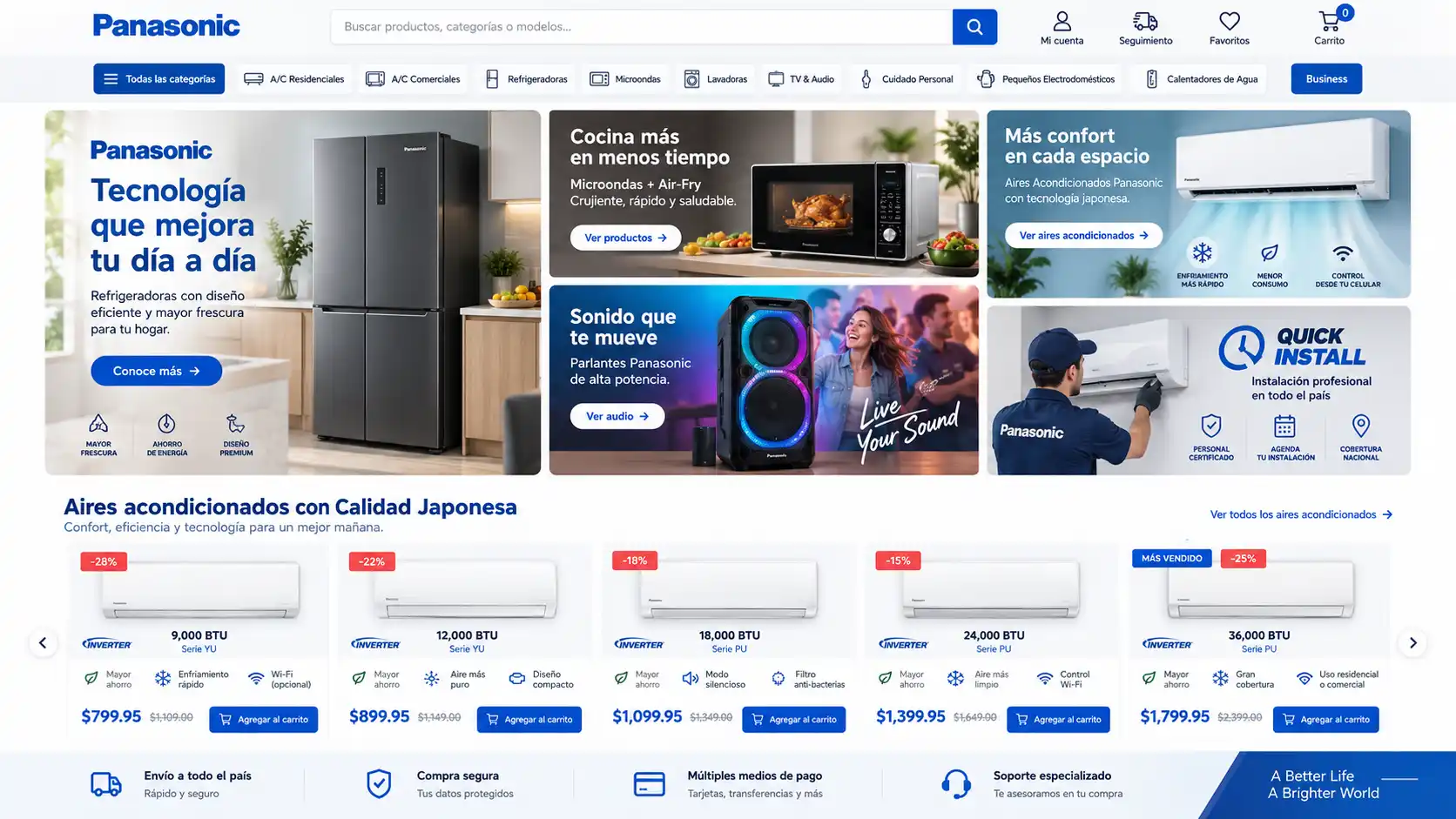 Plataforma e-commerce Panasonic