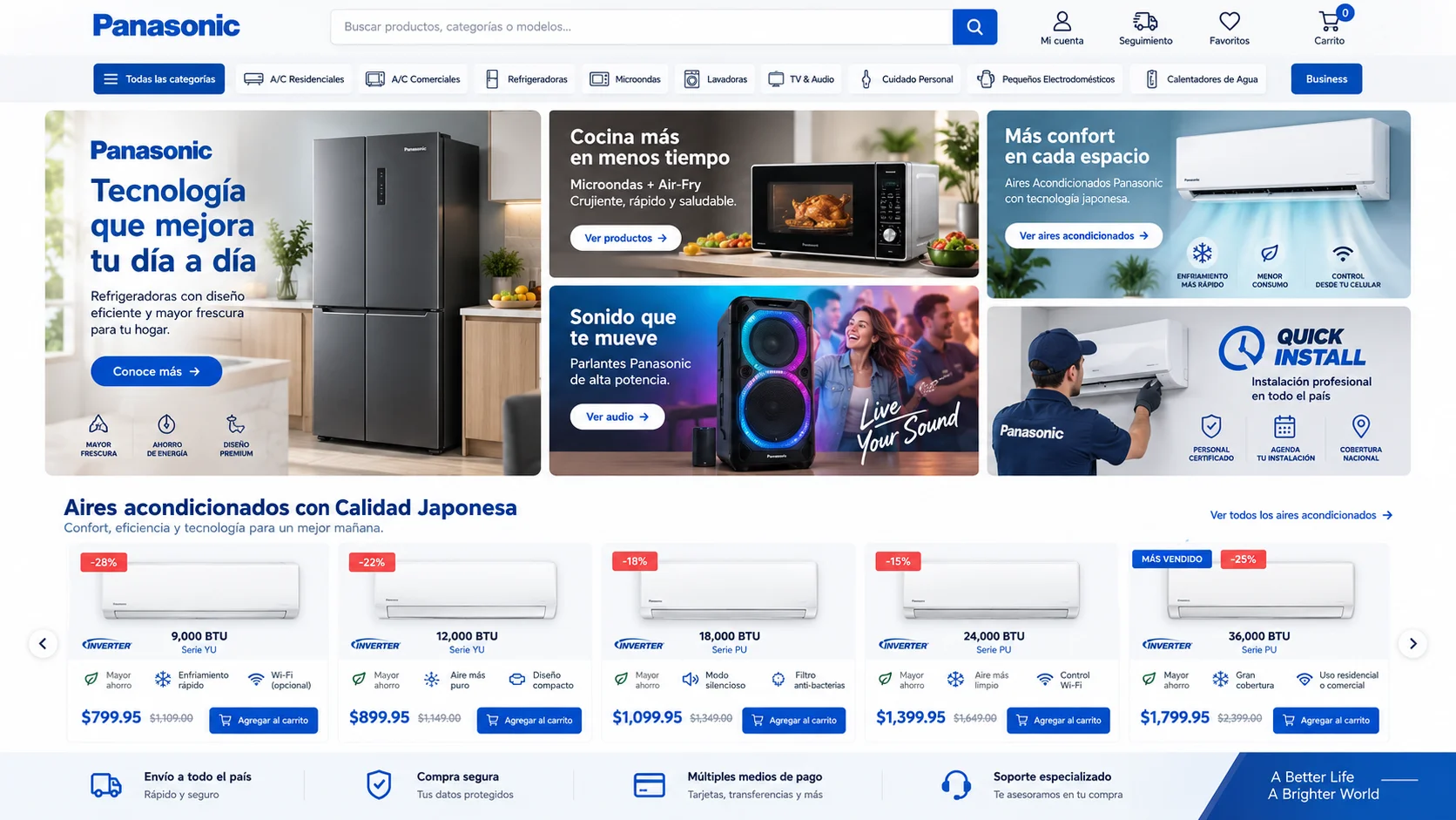Tienda online desarrollada por Web Studio Panamá