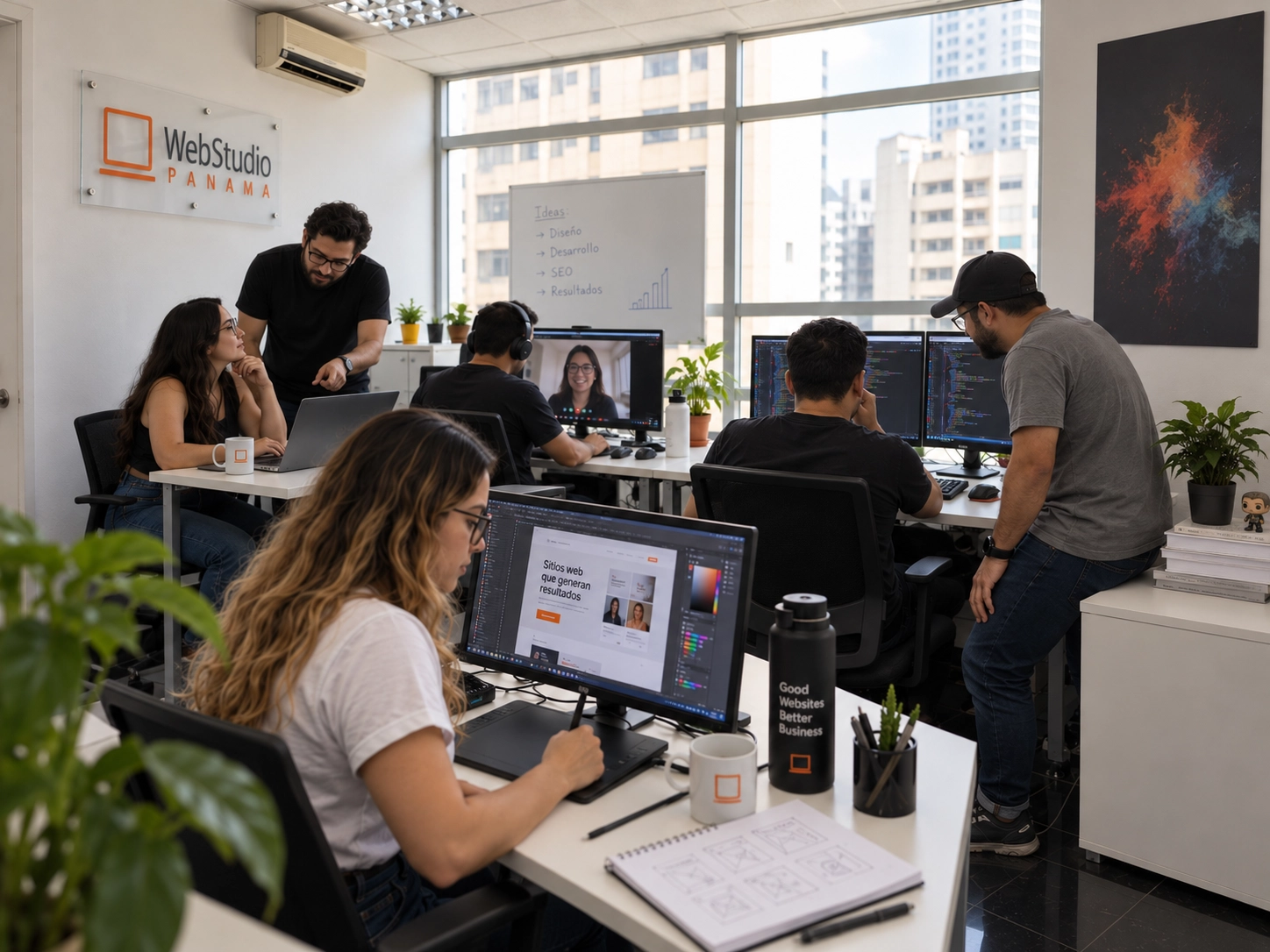 Equipo de Web Studio Panamá colaborando en estrategia y desarrollo de proyectos digitales