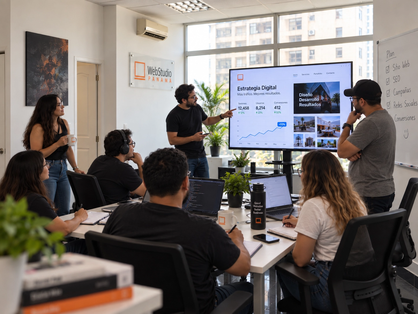 Oficina de Web Studio Panamá, agencia digital de origen italiano en Panamá